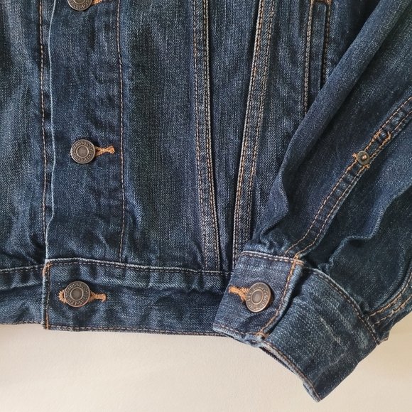 Levis 90s Aztec Embroidered Denim Trucker‎ Jacket Mens Small Red Tab - Picture 6 of 14